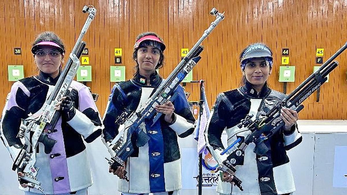 National shooting selection trials | Narmada Nithin tops air rifle; Anish Bhanwala reigns in rapid fire pistol