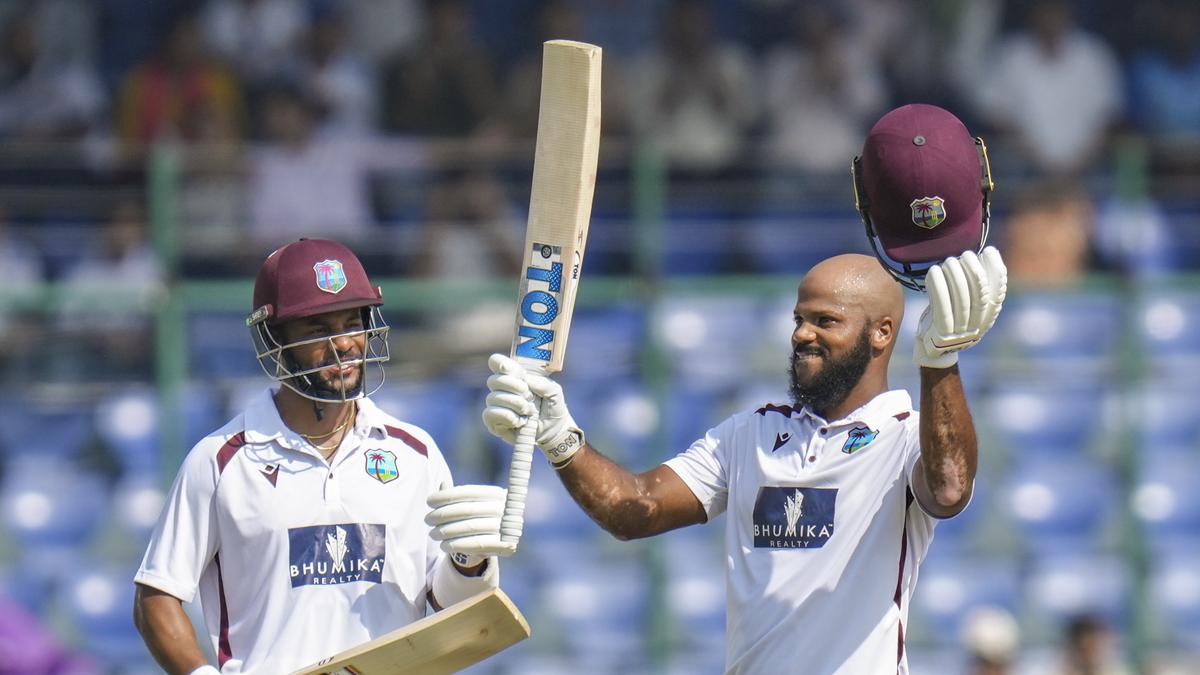 IND vs WI second Test: John Campbell strikes century, Hope closer to hundred as West Indies fights back